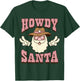 Howdy Santa Country Christmas Cowboy Groovy Retro T-Shirt - T-Shirt | Forest