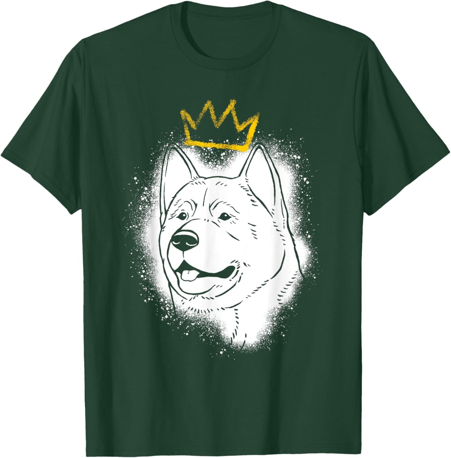 Akita with Crown T-Shirt - T-Shirt | Forest