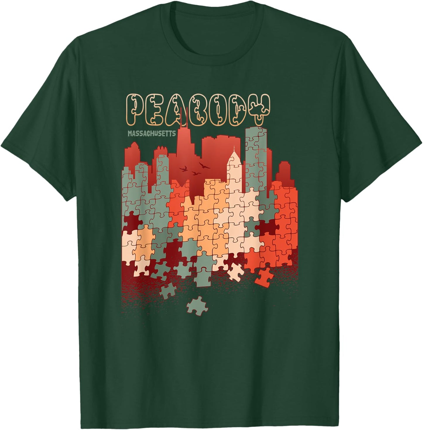 Peabody In Massachusetts Travel Souvenir T-Shirt - T-Shirt | Forest