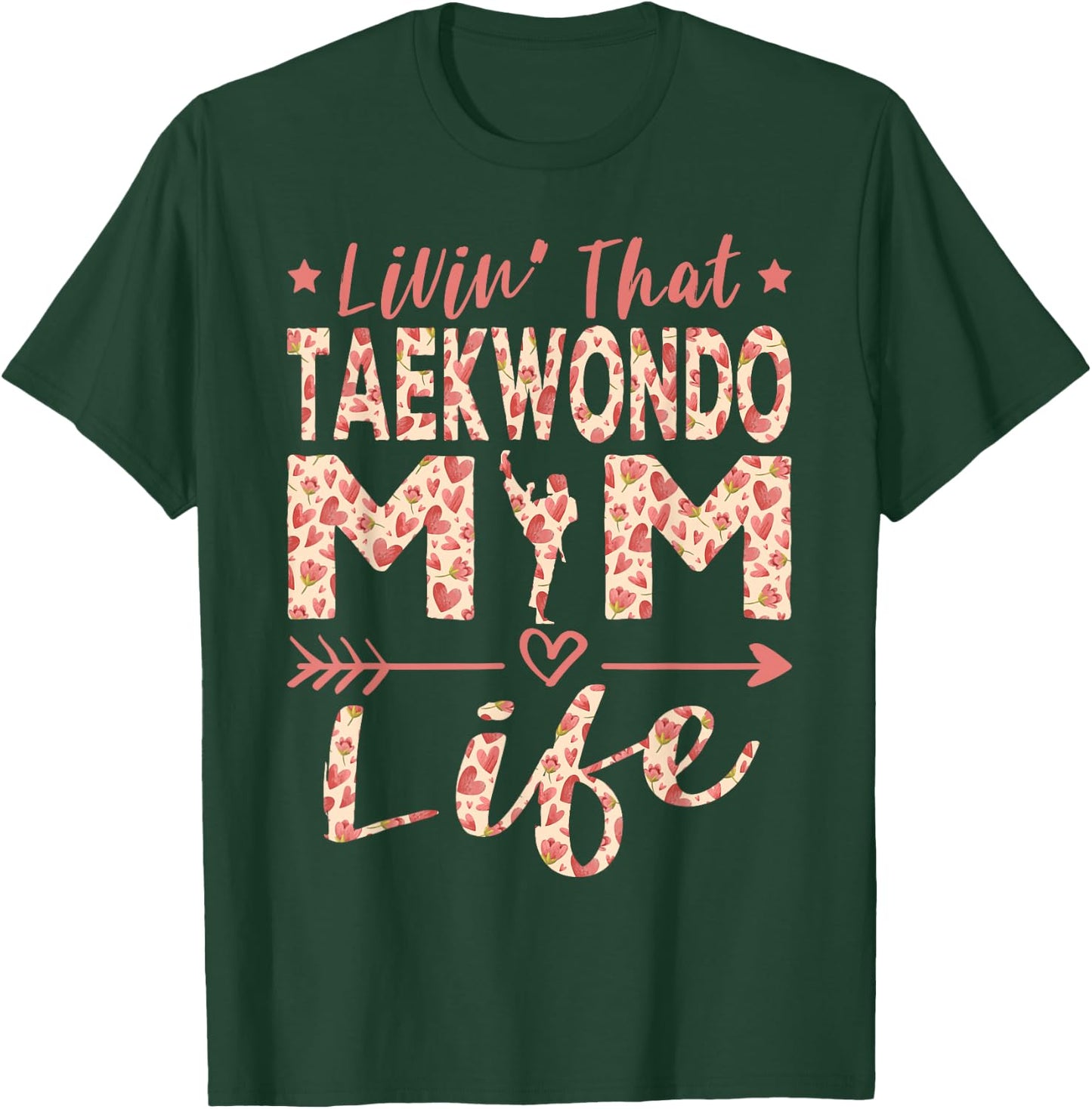 Funny Taekwondo Mom Taekwondo Mama Martial Arts T-Shirt - T-Shirt | Forest