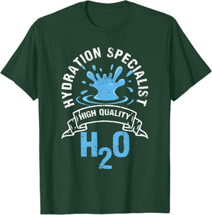 Hydration Specialist Waterboy Team Manager H2O T-Shirt - T-Shirt | Forest