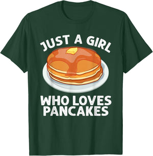 Cool Pancake Design For Girls Women Pancake Lovers Hotcake T-Shirt - T-Shirt | Forest