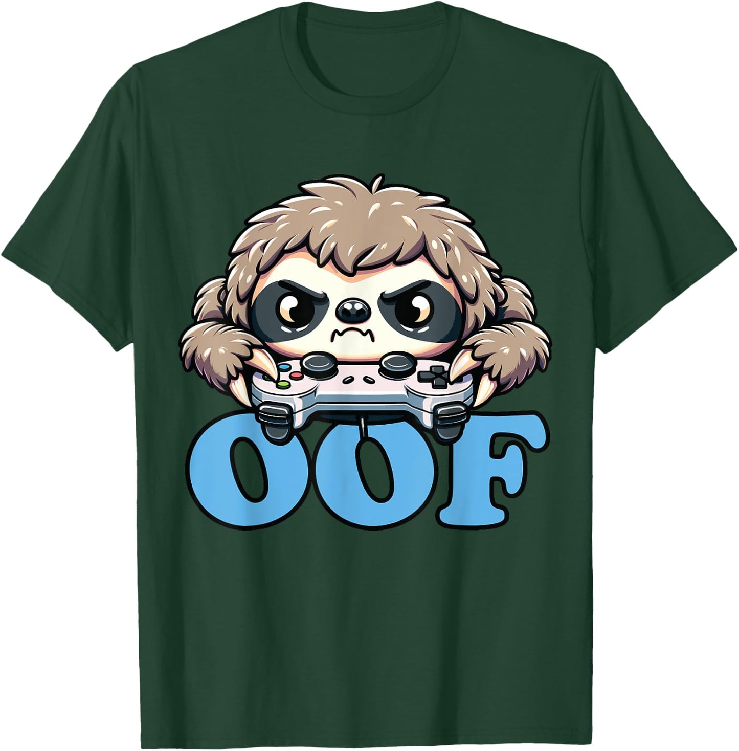 Oof Gamer Meme, Anime Gamer Sloth Oof T-Shirt - T-Shirt | Forest