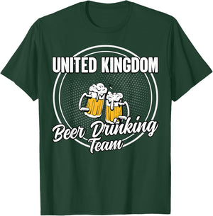 Funny United Kingdom Squad British Beer Drinking Team T-Shirt - T-Shirt | Forest