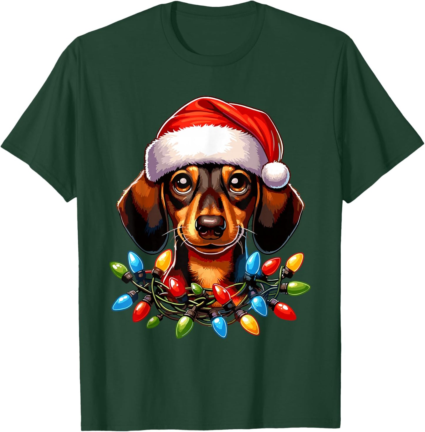 Dog Owner Xmas Men Women Favorite Dachshund Christmas T-Shirt - T-Shirt | Forest