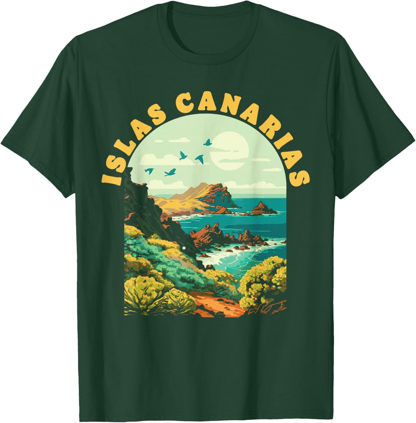 Tenerife Islas Canarias Vintage Souvenir Canary Islands T-Shirt - T-Shirt | Forest