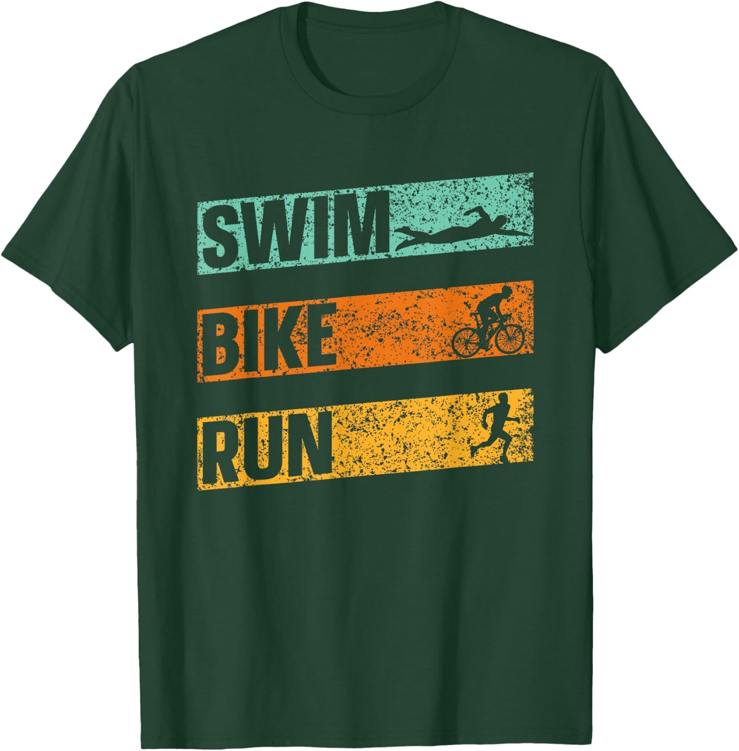 Swim Bike Run Triathlete Sports Triathlon Triathlons T-Shirt - T-Shirt | Forest