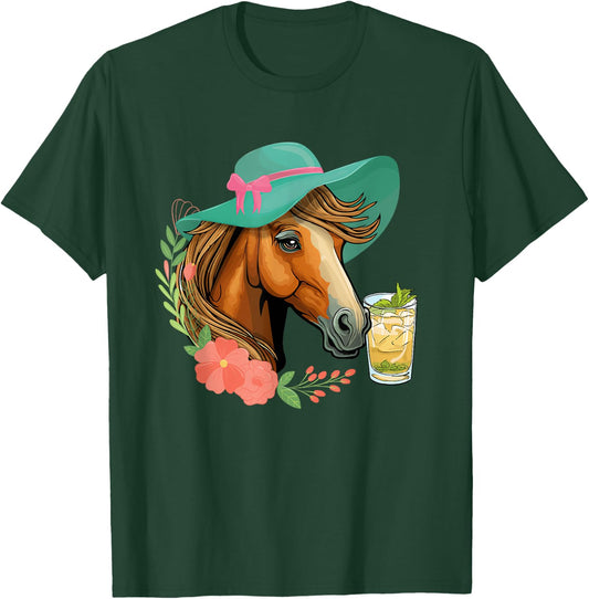 Horse Tea Party - Horses Horseman Equestrian Riding T-Shirt - T-Shirt | Forest