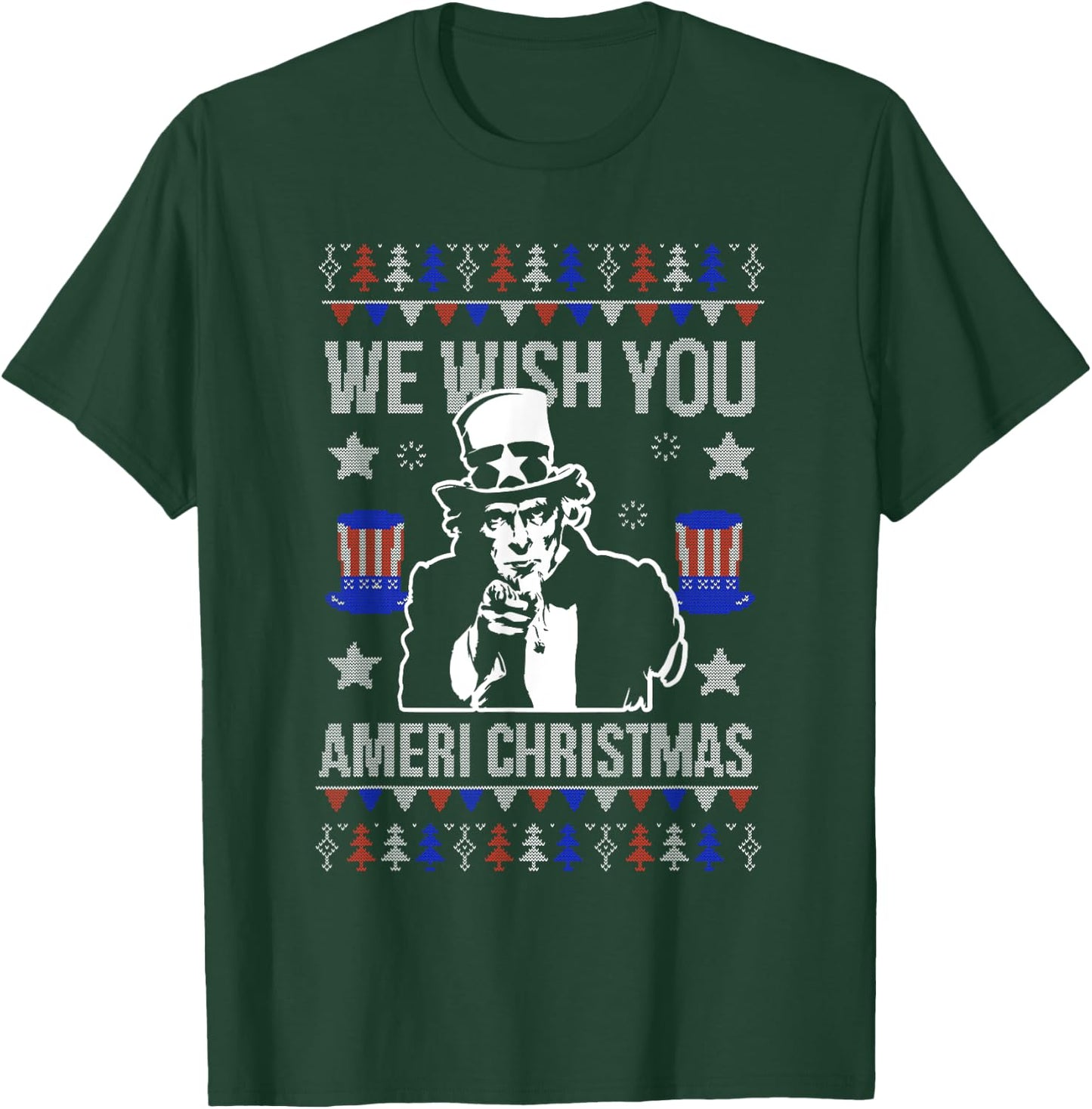 Threadrock -Adults Black Ugly Christmas T-Shirt - T-Shirt | Forest