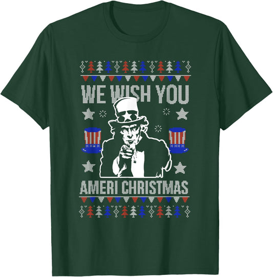 Threadrock -Adults Black Ugly Christmas T-Shirt - T-Shirt | Forest