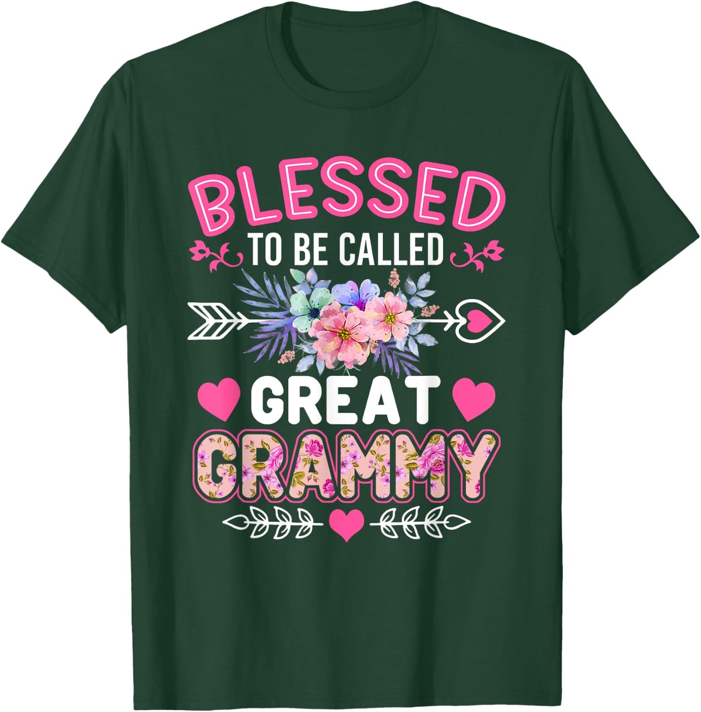 Blessed To Be Called Great Grammy Shirt Funny Mother's Day T-Shirt - T-Shirt | Forest