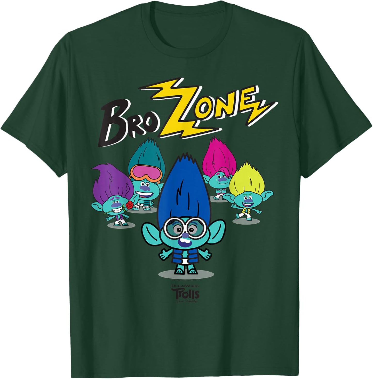 DreamWorks Trolls Band Together BroZone Spotlight T-Shirt - T-Shirt | Forest