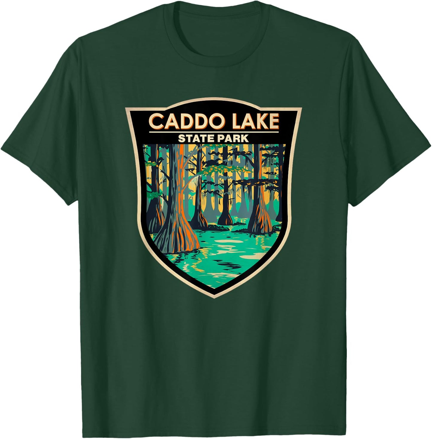 Caddo Lake State Park Texas Badge Vintage T-Shirt - T-Shirt | Forest