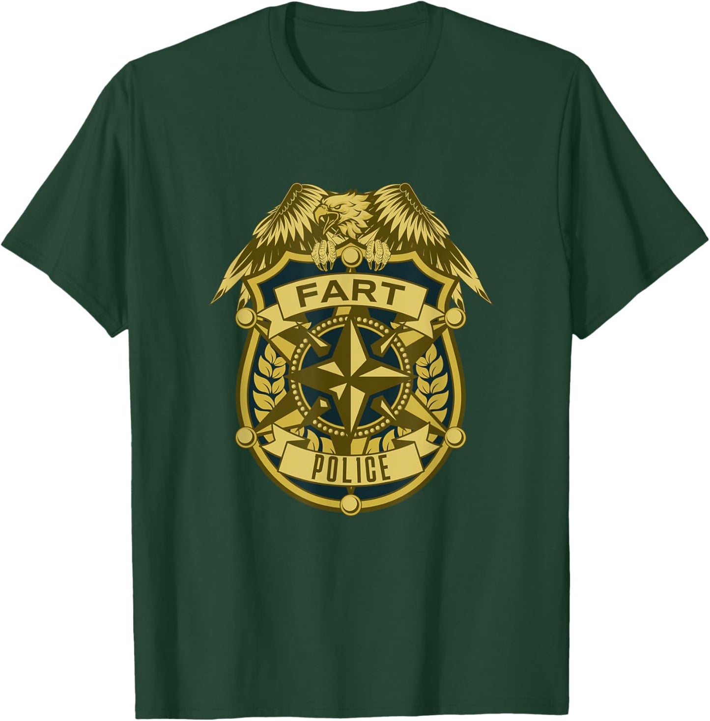 Fart Police Funny Flatulence Gross Farter Farting T-Shirt - T-Shirt | Forest