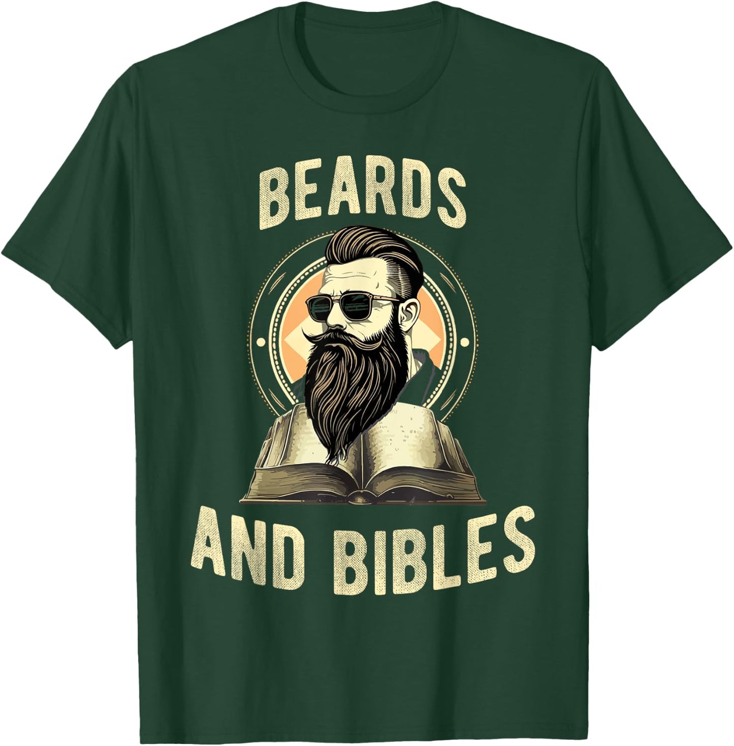Beards and Bibles Christian Man T-Shirt - T-Shirt | Forest
