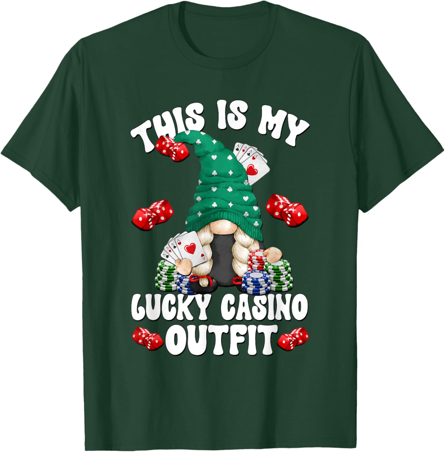 Las Vegas Gnome Mom For Casino Night This Is My Lucky Casino T-Shirt - T-Shirt | Forest