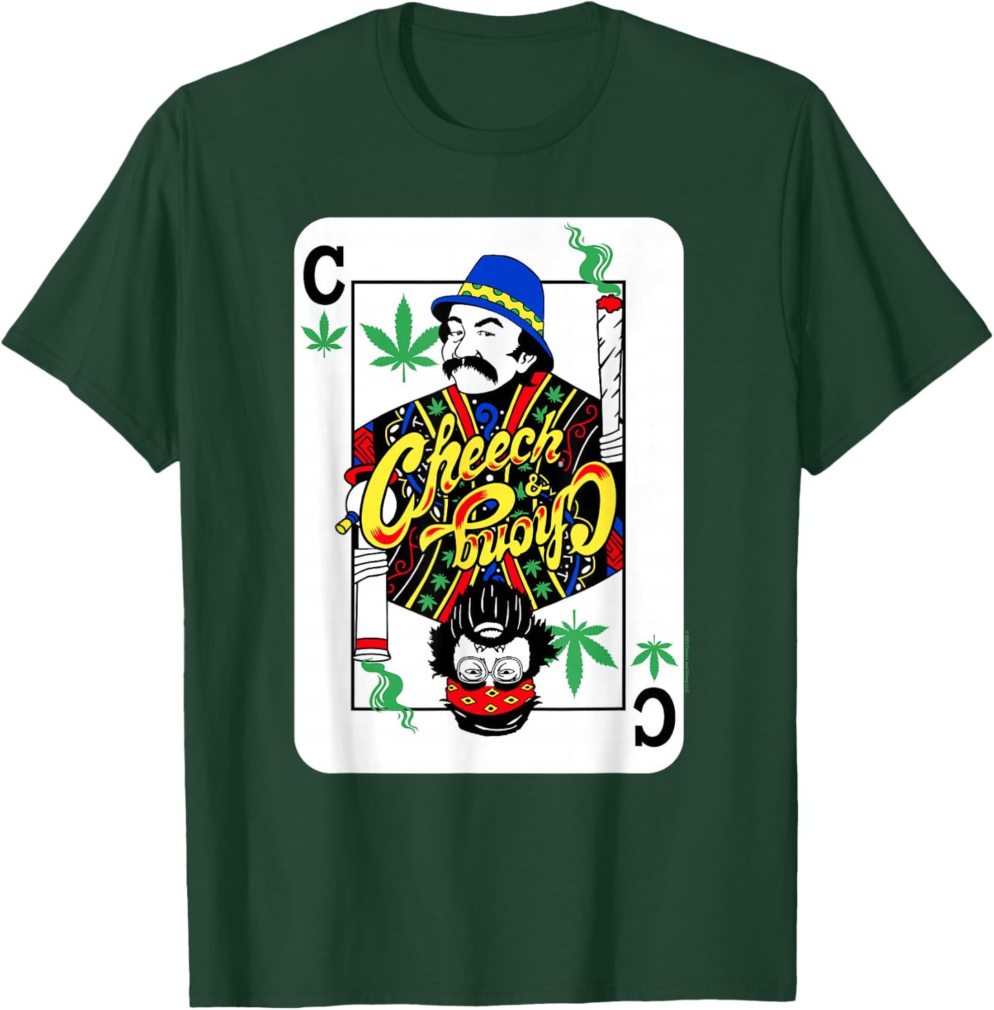 Cheech & Chong Playing Card C Of Weeds T-Shirt - T-Shirt | Forest