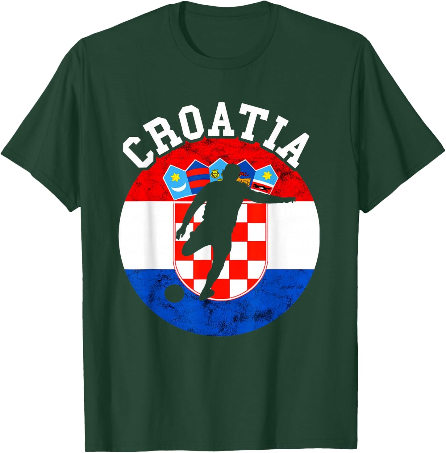 Croatia Croatian Football Croatian Flag Hrvatska Soccer Team T-Shirt - T-Shirt | Forest
