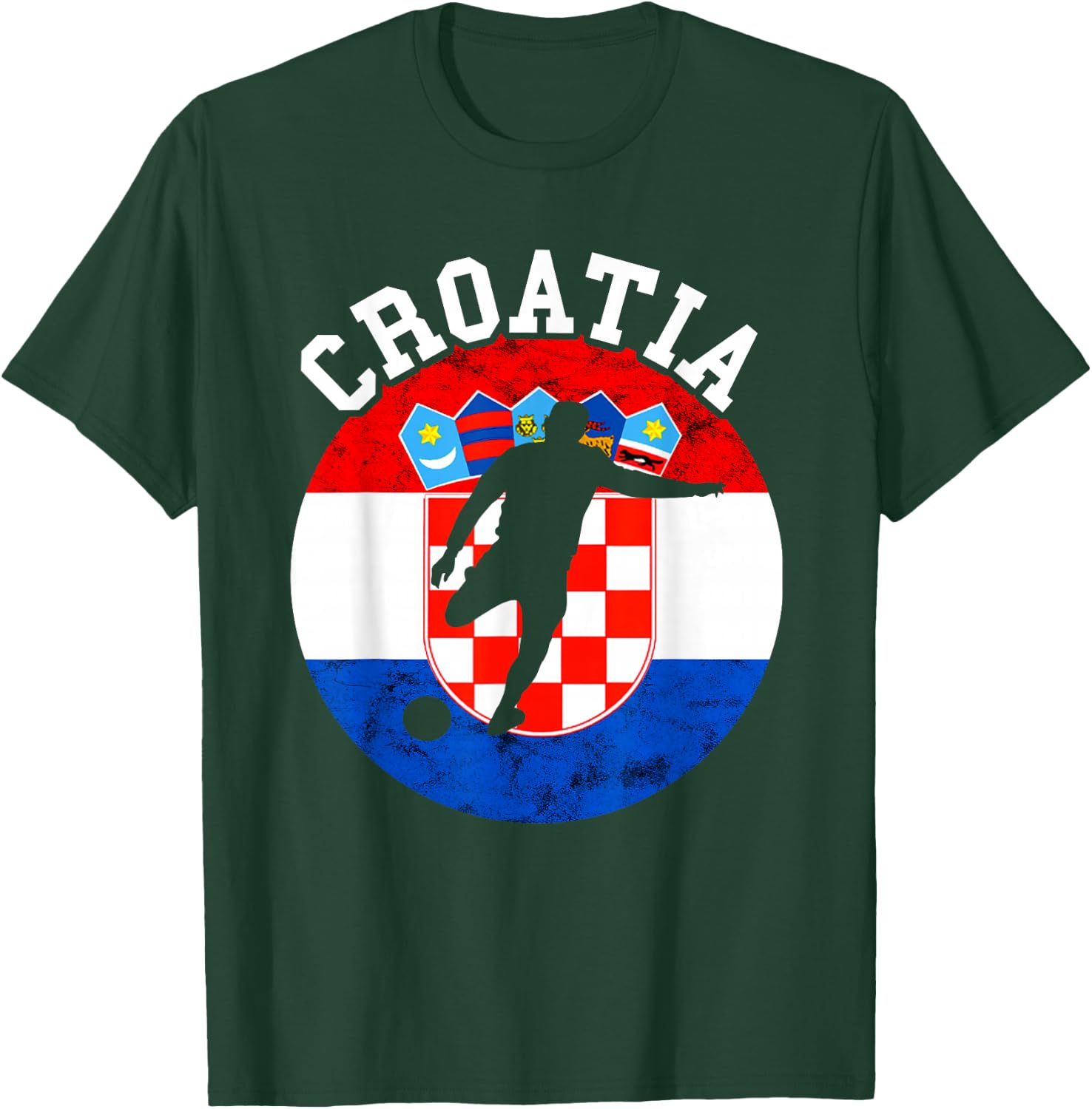 Croatia Croatian Football Croatian Flag Hrvatska Soccer Team T-Shirt - T-Shirt | Forest