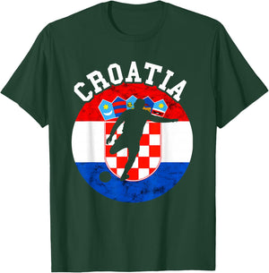 Croatia Croatian Football Croatian Flag Hrvatska Soccer Team T-Shirt - T-Shirt | Forest
