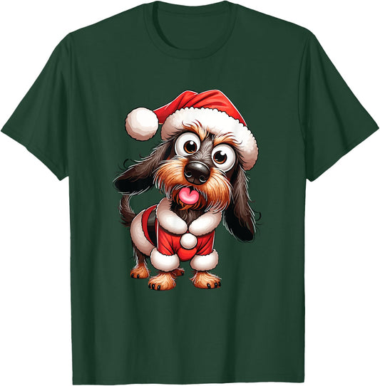 Wire-Haired Dachshund Christmas Xmas T-Shirt - T-Shirt | Forest