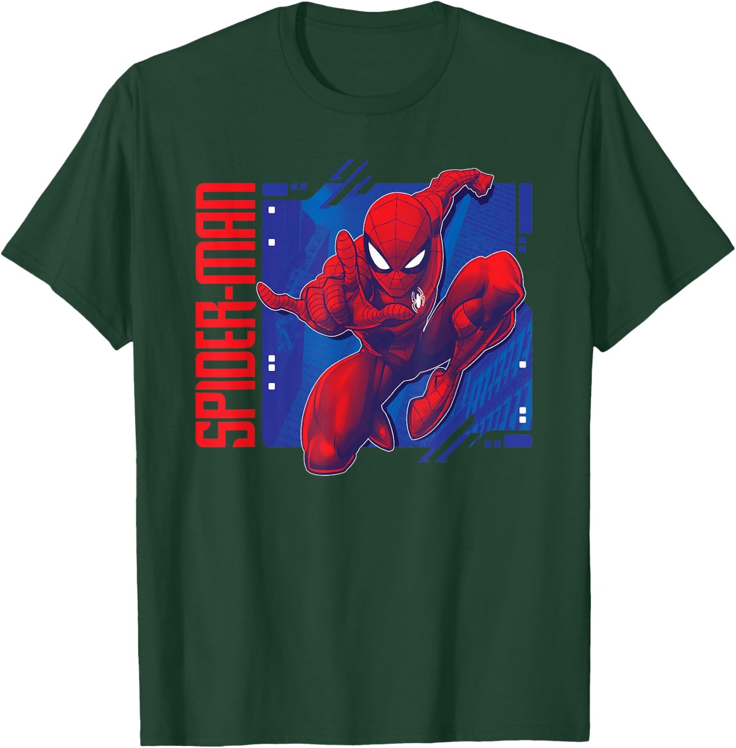 Marvel Spider-Man Leaping into Action All-Red T-Shirt - T-Shirt | Forest