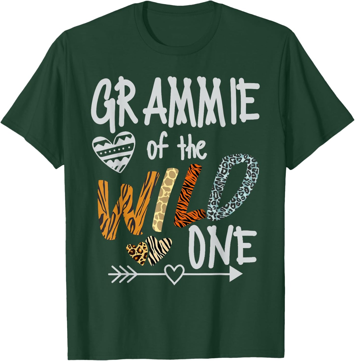 Grammie of The Wild One Animal Safari 1st Birthday Theme T-Shirt - T-Shirt | Forest