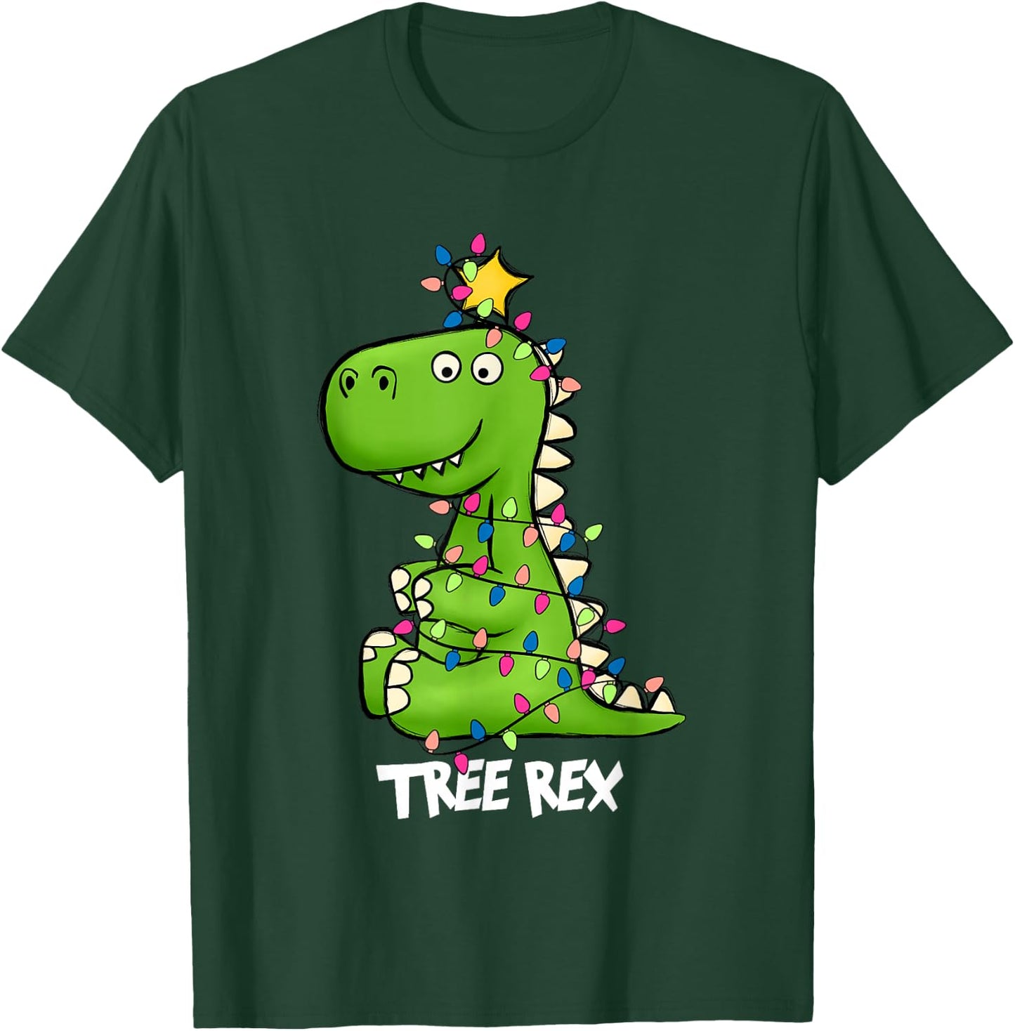 Tree Rex Funny Xmas Trex Boys Toddler Christmas Dinosaur T-Shirt - T-Shirt | Forest