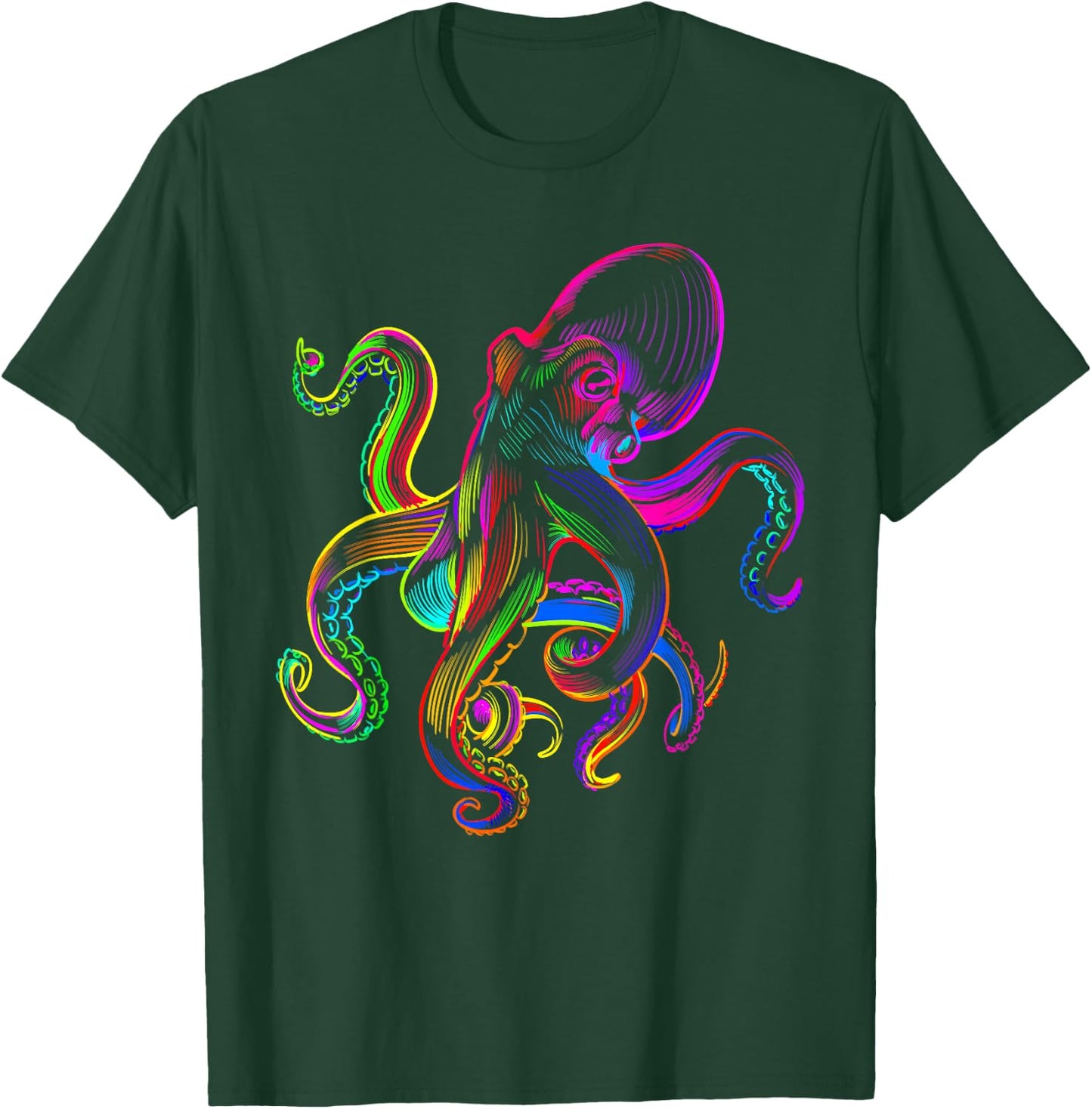 Funny octopus sea monster krakens Jellyfishes sea animals T-Shirt - T-Shirt | Forest