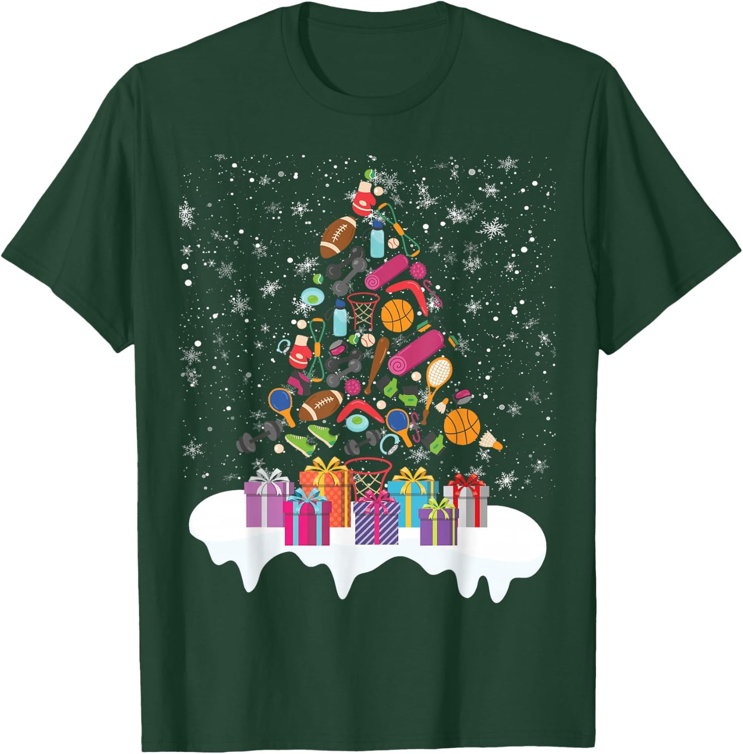 PE Teacher Christmas Tree Physical Education Xmas Party Women T-Shirt - T-Shirt | Forest