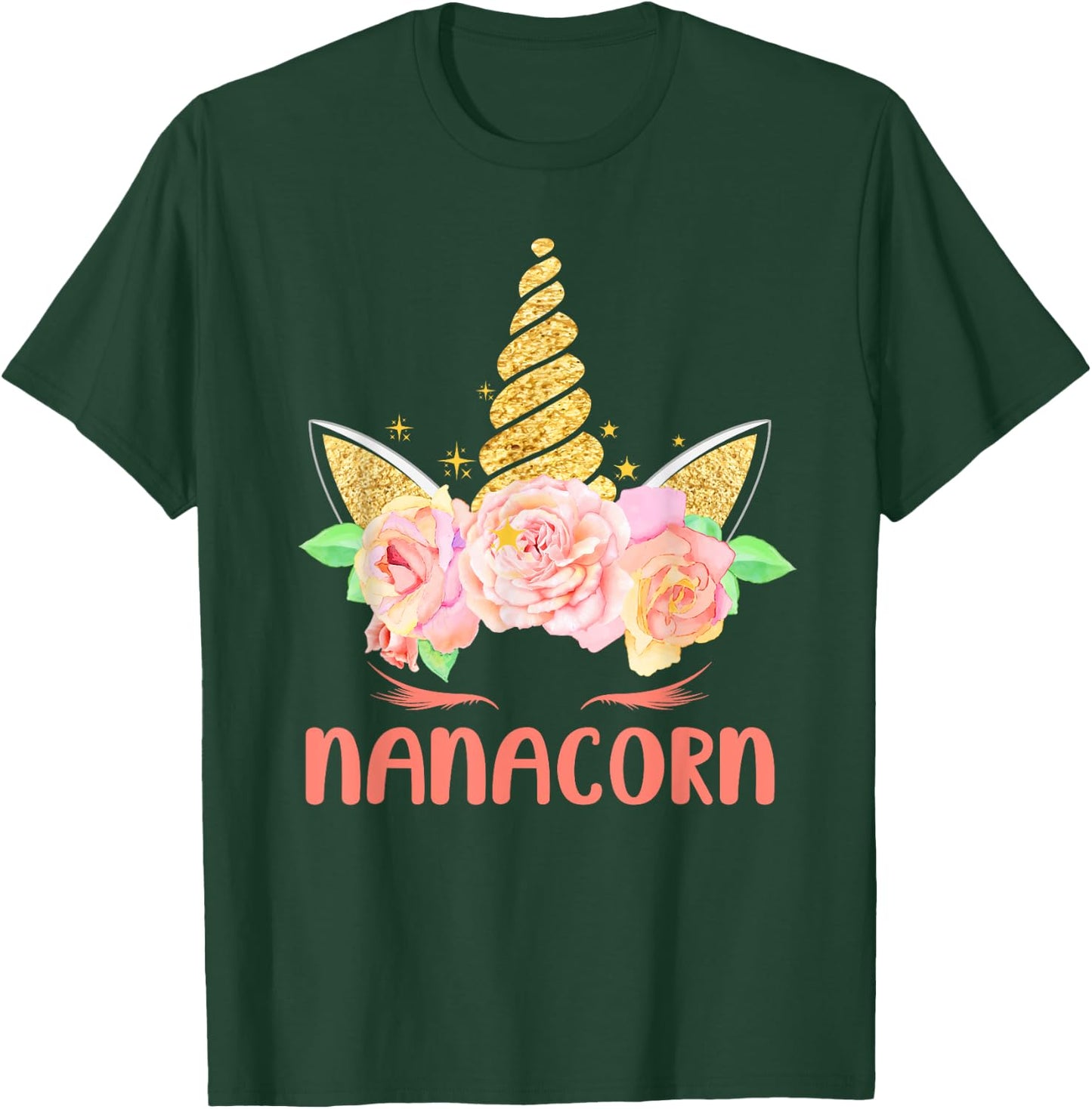 Funny Nanacorn Unicorn Mama Lover Family Matching Costume T-Shirt - T-Shirt | Forest