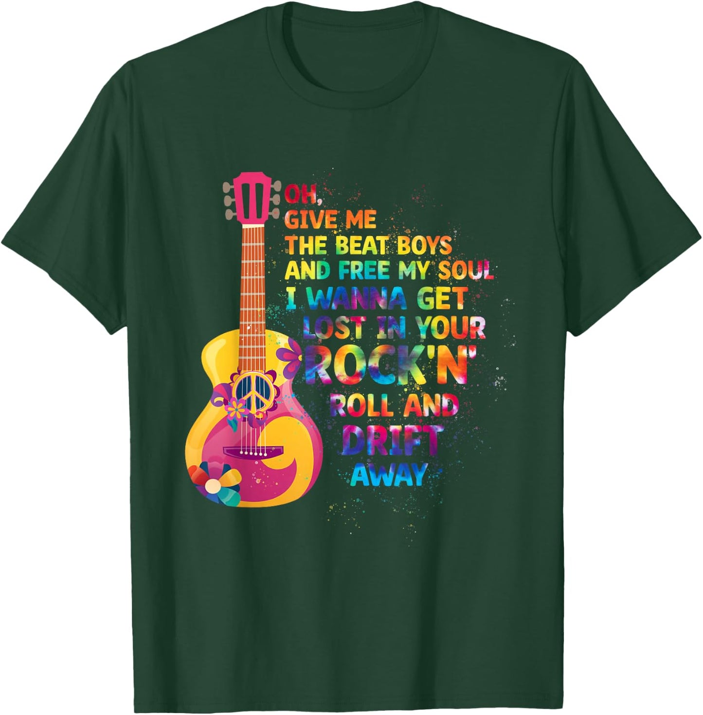 Give Me The Beat And Free My Soul I Wanna Get Rock'n Roll T-Shirt - T-Shirt | Forest