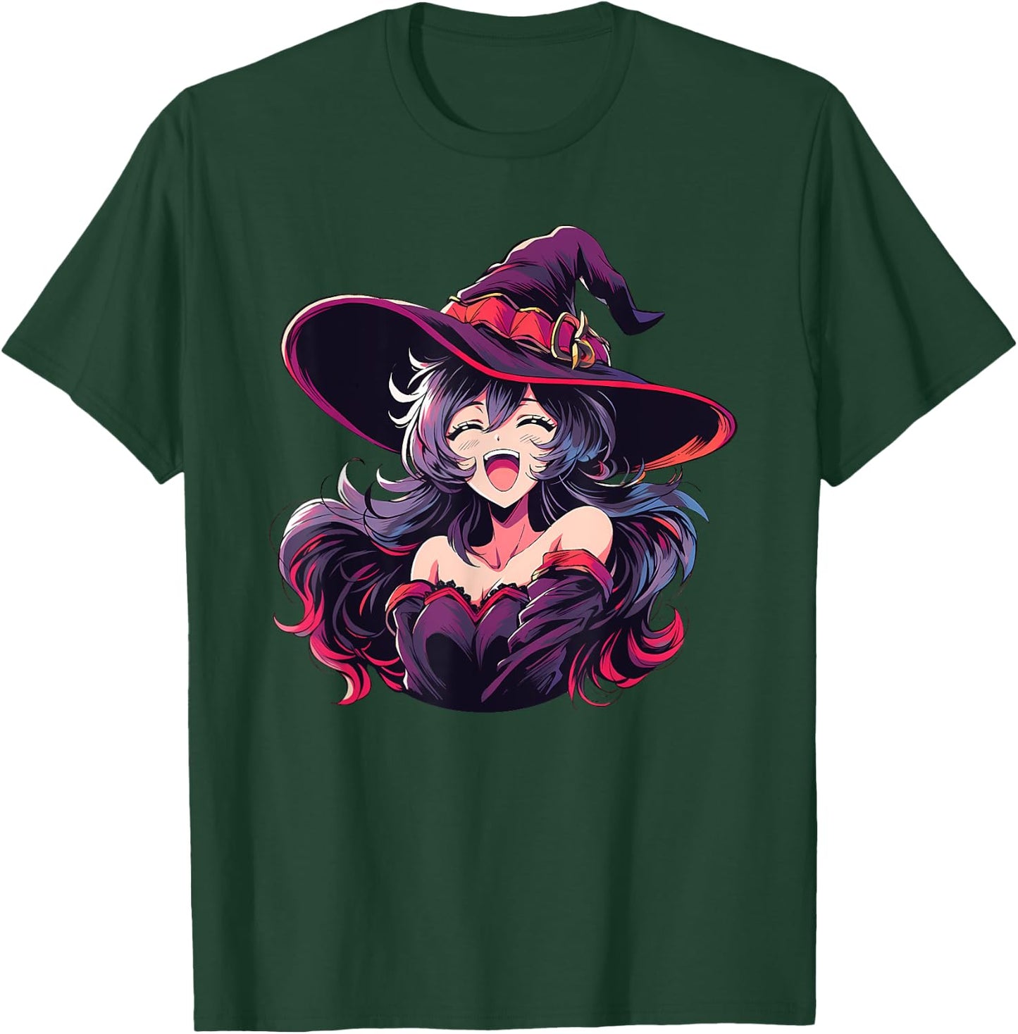 Cute Anime Halloween Witch Japanese Otaku T-Shirt - T-Shirt | Forest