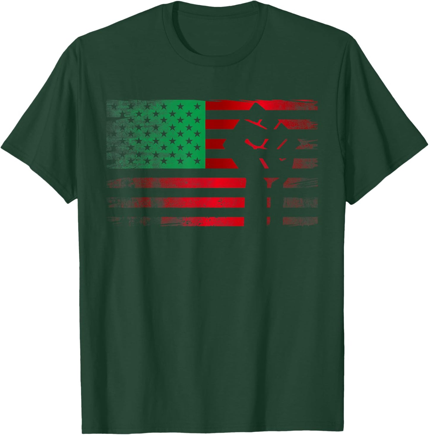 Pan African Fist UNIA American Flag Freedom Black Liberation T-Shirt - T-Shirt | Forest