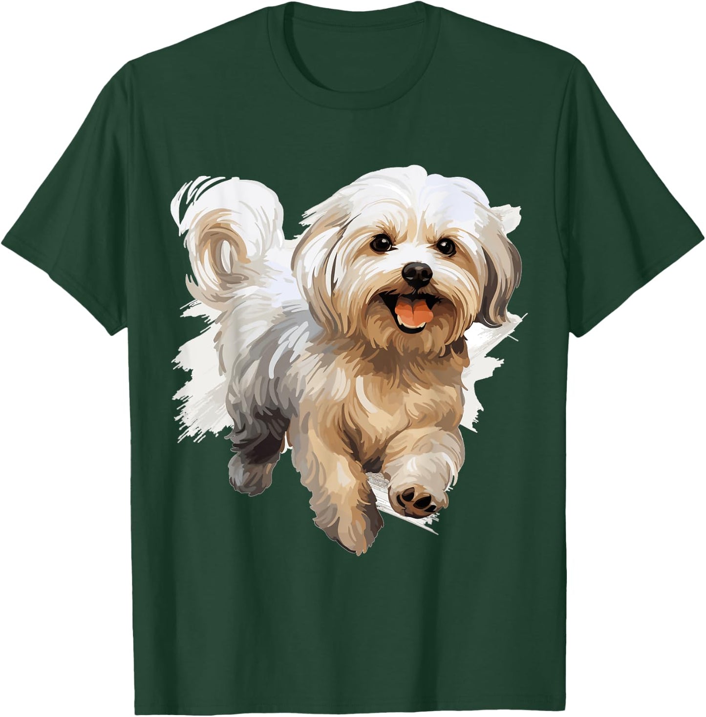 Maltese Dog Breed Pet Cute Graphic Men Women Girls Kids T-Shirt - T-Shirt | Forest
