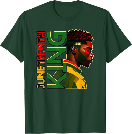 Juneteenth black King , Juneteenth Shirt , Black Men T-Shirt - T-Shirt | Forest