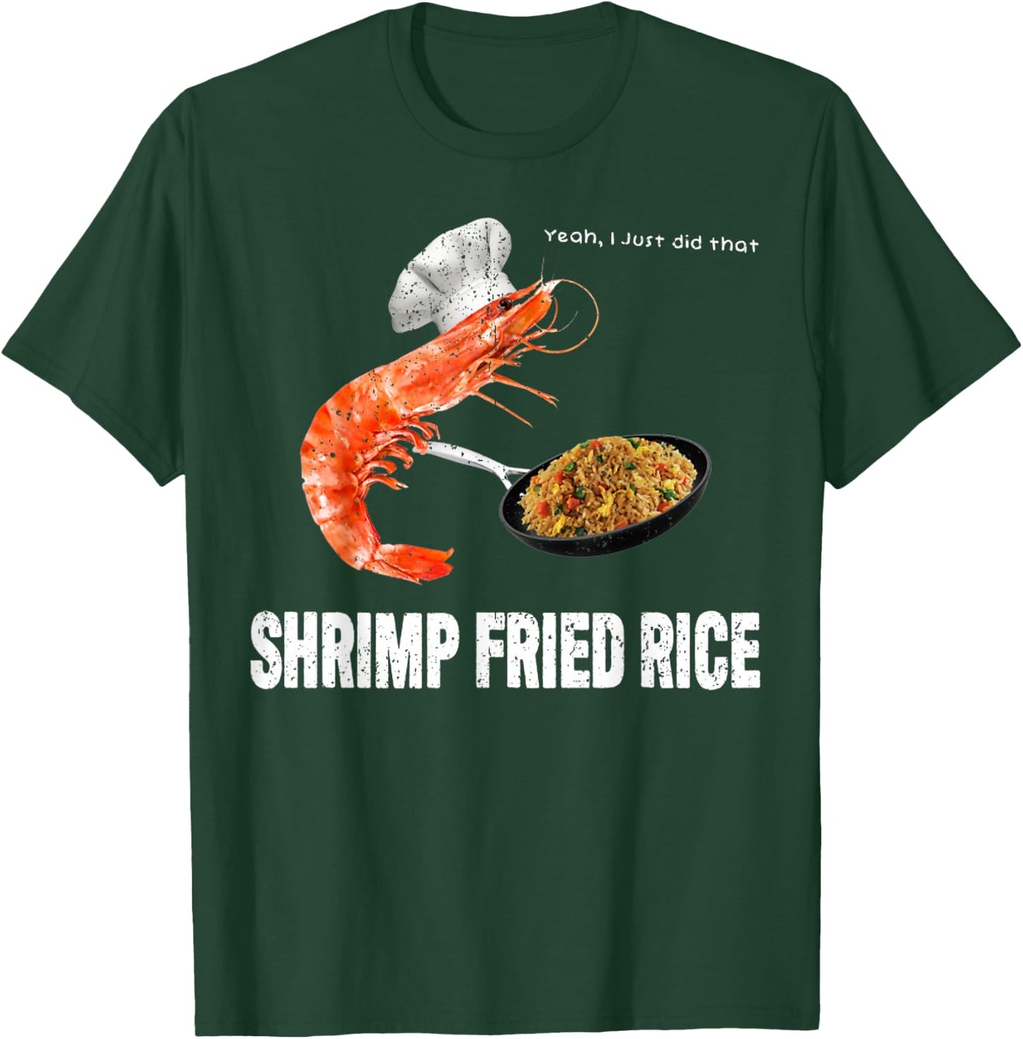 Vintage A Shrimp Fried This Rice Funny Who Love Shrimps T-Shirt - T-Shirt | Forest