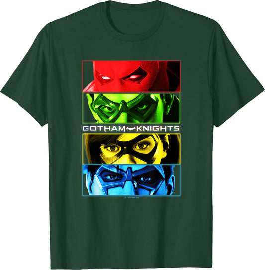 Gotham Knights Character Mask Panels T-Shirt - T-Shirt | Forest