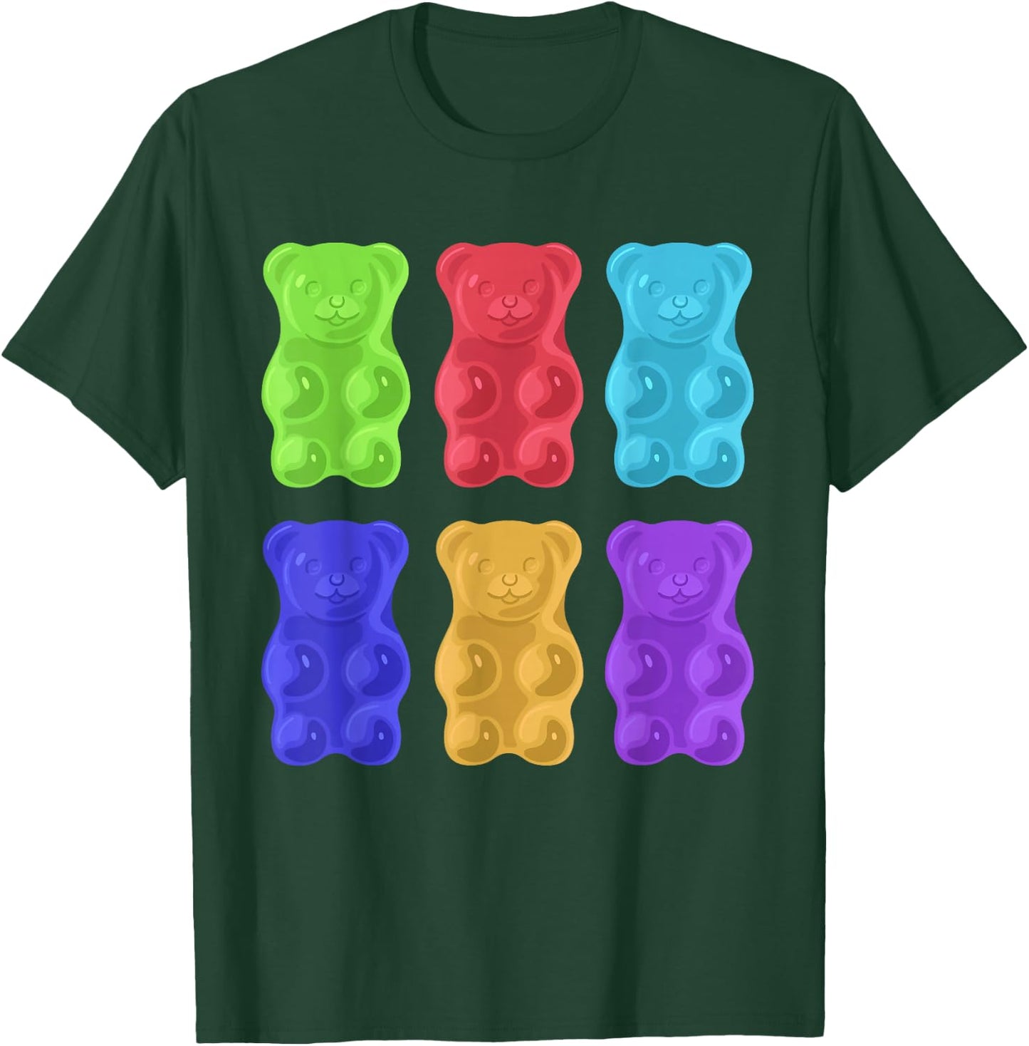 Cool Gummy Bear Art For Girls Kids Toddler Candy Gummies T-Shirt - T-Shirt | Forest