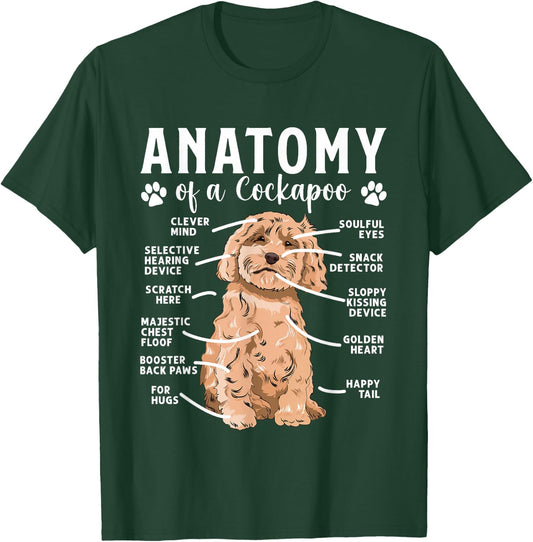 Cockapoo Dog Owner Anatomy Of A Cockapoo T-Shirt - T-Shirt | Forest
