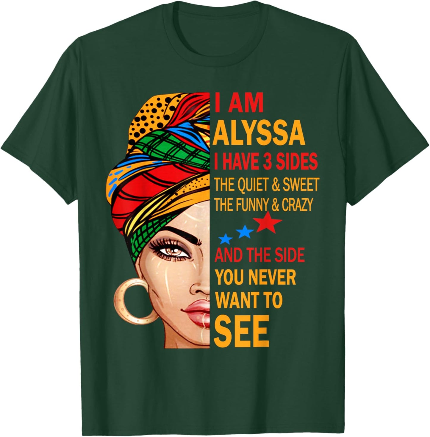 ALYSSA Name Surname Family Last First Name ALYSSA T-Shirt - T-Shirt | Forest