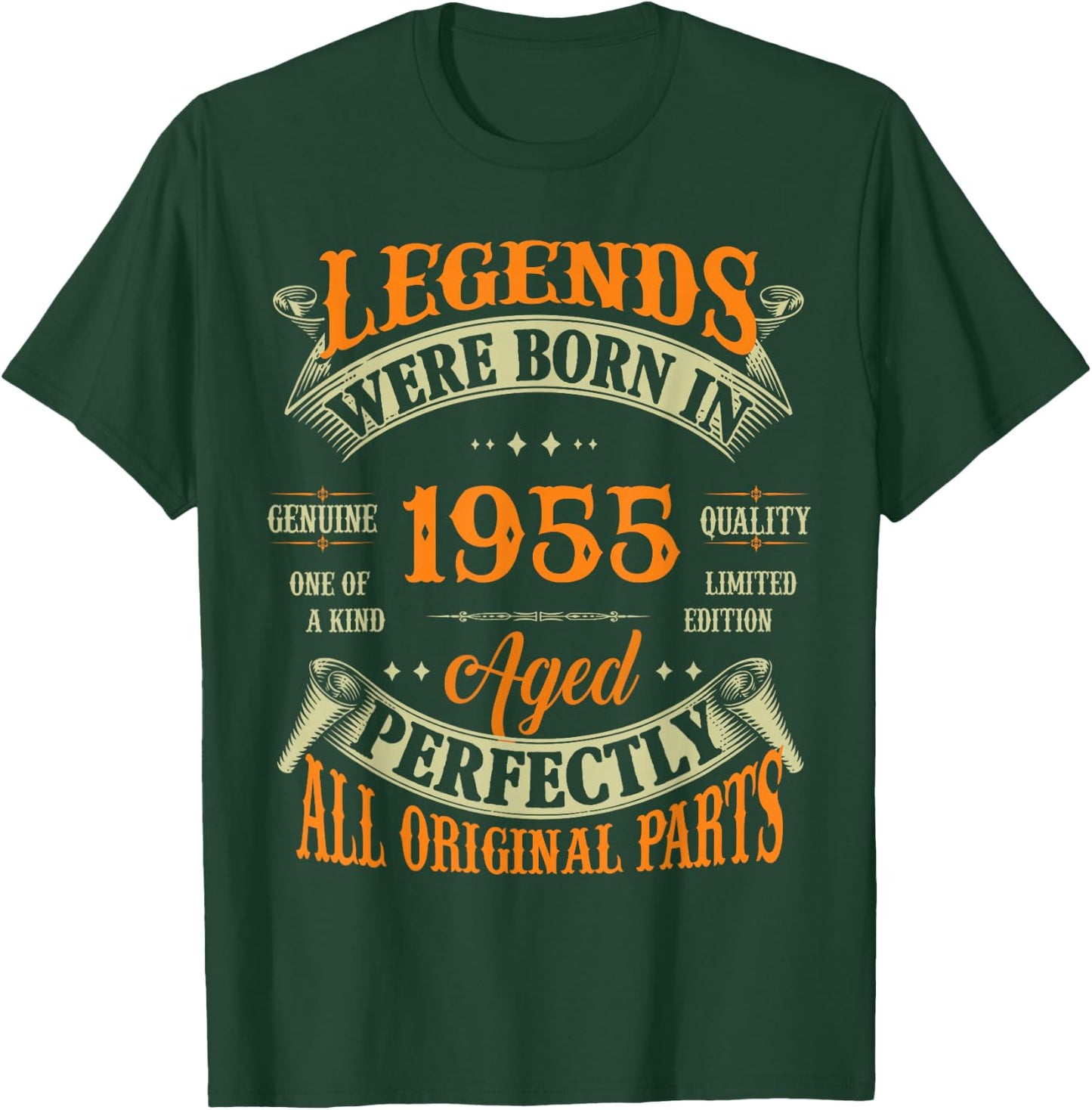 70th Birthday Vintage Legends Born in 1955 70 Years Old T-Shirt - T-Shirt | Forest
