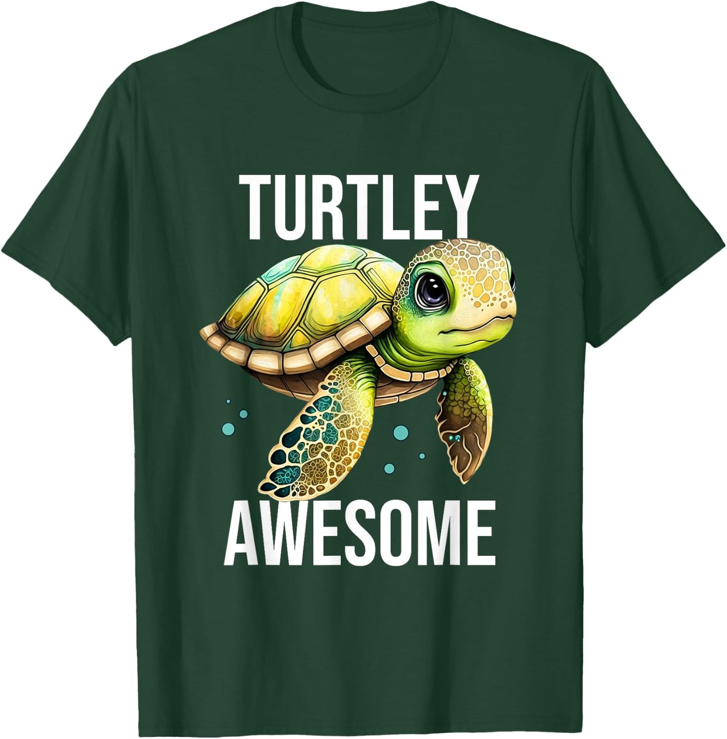 Turtley Awesome Cute Sea Turtle T-Shirt - T-Shirt | Forest