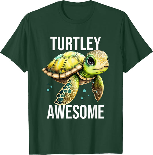 Turtley Awesome Cute Sea Turtle T-Shirt - T-Shirt | Forest