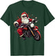 Motorcycle Santa Christmas Rider Xmas T-Shirt - T-Shirt | Forest