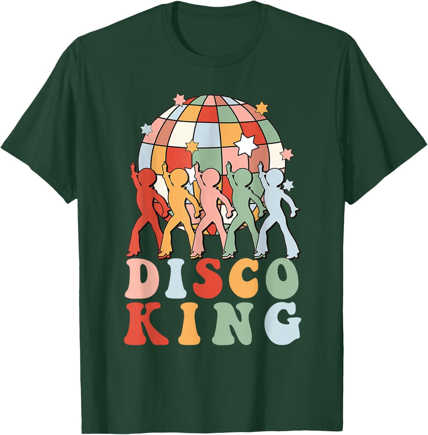 Disco King Funky Vintage 70s 80s For Dance Party Gifts T-Shirt - T-Shirt | Forest