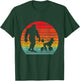 Retro Sunset Bigfoot And Poodle - Puppy Owner Dog Lover T-Shirt - T-Shirt | Forest