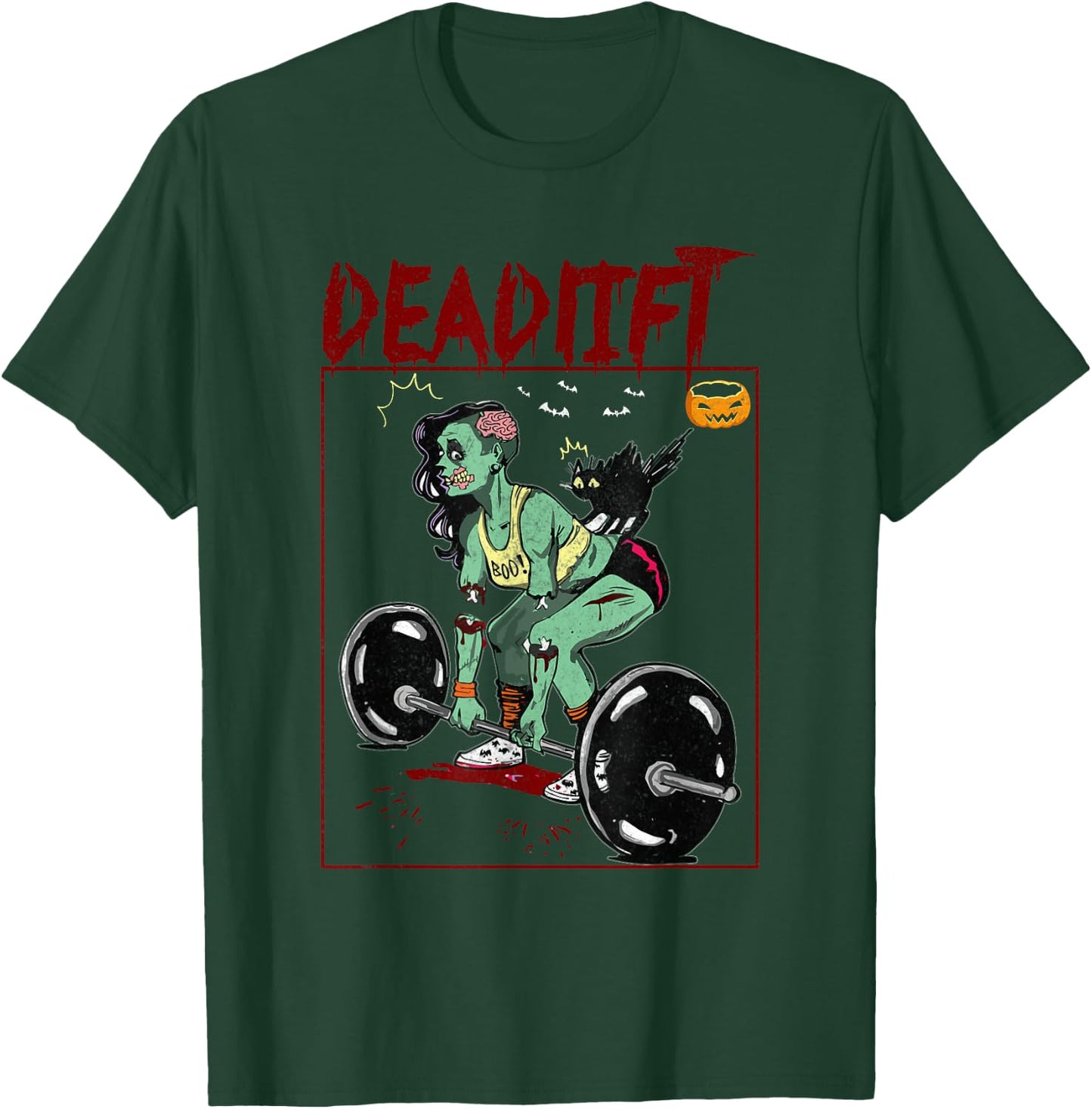 Deadlift Funny Halloween Costume Workout Exercise Fitness T-Shirt - T-Shirt | Forest