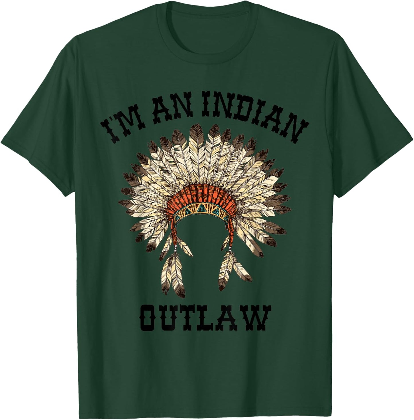 Vintage Indian Outlaw Classic - Women's Grey Classic Fit Short Sleeve - Small - Music Themed - Vacation Wear T-Shirt - T-Shirt | Forest