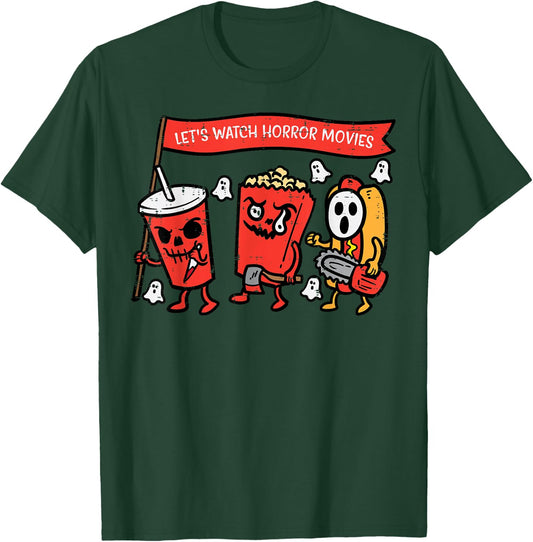 Let's Watch Horror Movies Funny Halloween Men Women Kids T-Shirt - T-Shirt | Forest